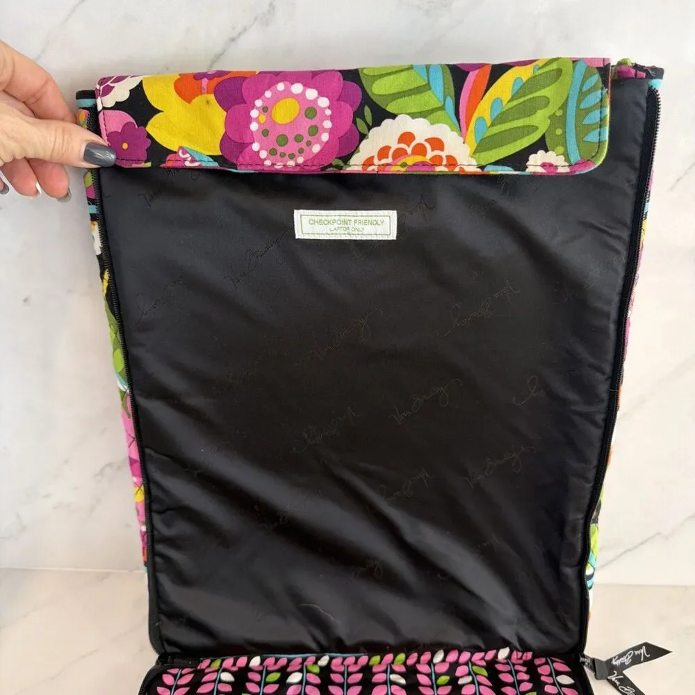 Vera Bradley Va Va Bloom Floral Triple Compartment Laptop Tote EUC